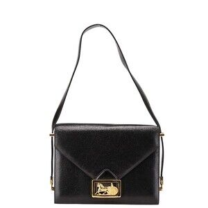 Celine Hobo Shoulder bag black leather